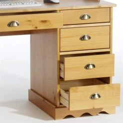 Schreibtisch COLETTE Mit Aufsatz Honigfarben -Möbelhaus 7247 2