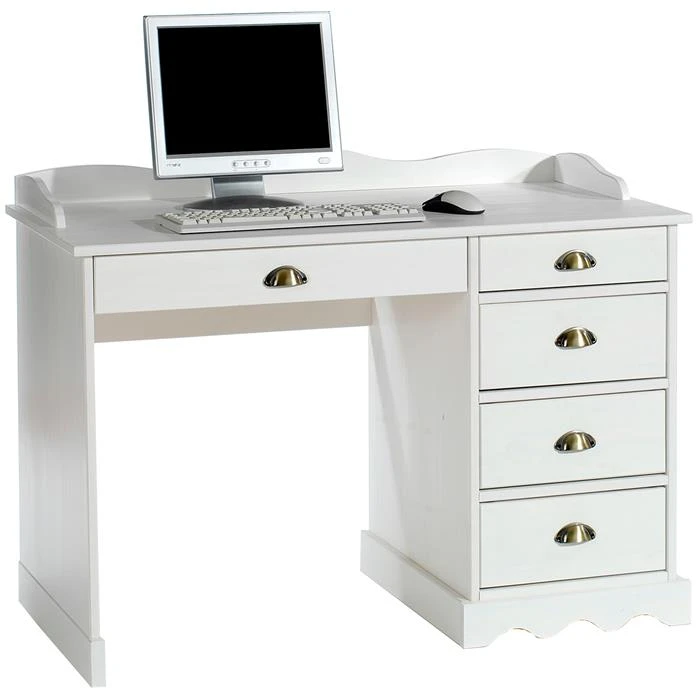 Schreibtisch COLETTE Mit Aufsatz In Weiß 3 Schreibtisch COLETTE Mit Aufsatz In Weiß