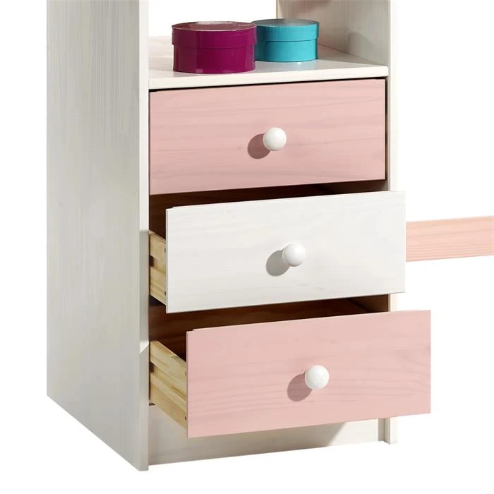 Kinderschreibtisch KEVIN Neigungsverstellbar Weiß/rosa 7 Kinderschreibtisch KEVIN Neigungsverstellbar Weiß/rosa – Bild 5