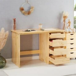 Kinderschreibtisch EMMA Aus Kiefer Massiv In Natur, Neigungsverstellbar -Möbelhaus 7269 AC2