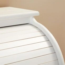 Sekretär TOM Mit 2 Schubladen, Rollladen Und 1 Tür Aus Massiver Kiefer In Weiß -Möbelhaus 7275 AC6