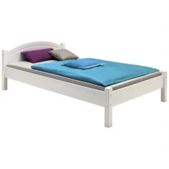 Massivholzbett MARIE 90 X 200 Cm Kiefer Weiß