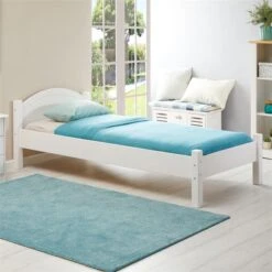 Massivholzbett MARIE EInzelbett 90 X 190 Cm Kiefer Weiß -Möbelhaus 73003 AC0