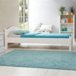 Massivholzbett MARIE EInzelbett 90 X 190 Cm Kiefer Weiß -Möbelhaus 73003 AC2