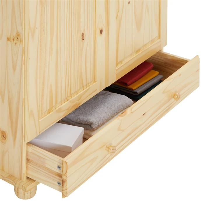Kleiderschrank BERGEN Mit 2 Türen, Kiefer Natur 6 Kleiderschrank BERGEN Mit 2 Türen, Kiefer Natur – Bild 4