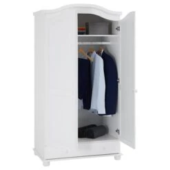 Kleiderschrank BERGEN Mit 2 Türen, Kiefer Weiß -Möbelhaus 8071 2 N1