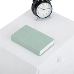 Nachttisch RONDO Aus Kiefer Mit 2 Schubladen, In Weiß -Möbelhaus 8101 3