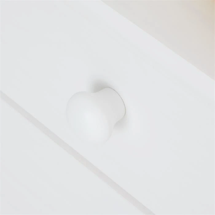 Nachttisch RONDO Mit 3 Schubladen, Kiefer In Weiß 8 Nachttisch RONDO Mit 3 Schubladen, Kiefer In Weiß – Bild 6