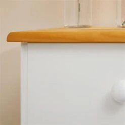 Nachttisch RONDO Mit 3 Schubladen, Kiefer In Weiß/braun -Möbelhaus 8110 AC5