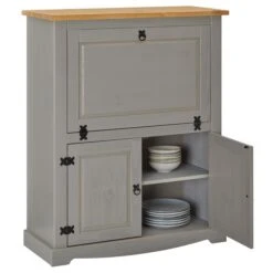 Weinschrank TEQUILA, Kiefer Massiv Grau/braun, Mexiko -Möbelhaus 81267 2