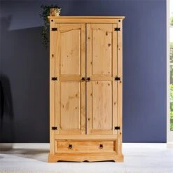 Kleiderschrank TEQUILA, Kiefer Massiv, Mexiko -Möbelhaus 81295 A0 3N2