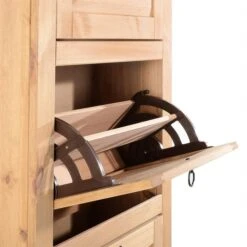 Schuhschrank TEQUILA, Kiefer Massiv, Mit 4 Klappen, Mexiko -Möbelhaus 81314 3