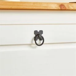 Schuhkipper TEQUILA, Kiefer Massiv, Weiß/braun, Mit 2 Klappen, Mexiko -Möbelhaus 81322 AC5