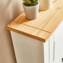 Schuhkipper TEQUILA, Kiefer Massiv, Weiß/braun, Mit 2 Klappen, Mexiko -Möbelhaus 81322 AC6