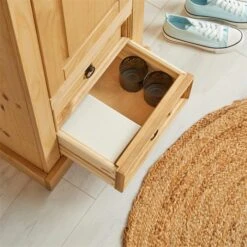 Schuhschrank TEQUILA, Kiefer Massiv, Mit 2 Schubladen Und 8 Fächer, Mexiko -Möbelhaus 81324 AC7