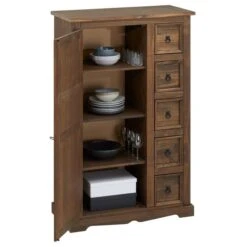 Brotschrank TEQUILA,Kiefer Massiv Braun, Mexiko Stil -Möbelhaus 81428 2