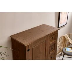 Brotschrank TEQUILA,Kiefer Massiv Braun, Mexiko Stil -Möbelhaus 81428 A5