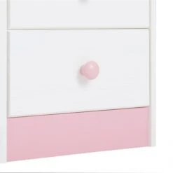 Nachttisch RONDO Aus Kiefer, In Weiß/rosa -Möbelhaus 8201 5