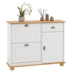 Schuhschrank COLMAR, Kiefer In Weiß/braun