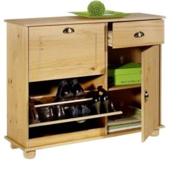 Schuhschrank COLMAR, Kiefer Gebeizt -Möbelhaus 8317 1 N1