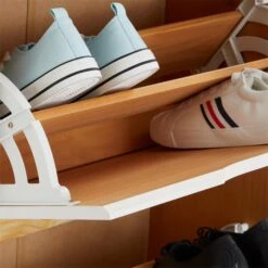 Schuhschrank BASIL Mit 3 Kipper In Weiß/braun, Kiefer Massiv -Möbelhaus 84004 4