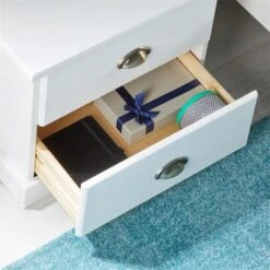 Nachttisch PARIS Mit 2 Schubladen, In Weiß -Möbelhaus 84138 AC4