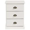 Nachttisch PARIS Mit 3 Schubladen, In Weiß -Möbelhaus 84140 0