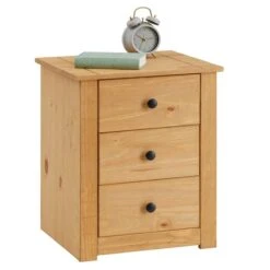 Nachttisch CANCUN Aus Kiefer Mit 3 Schubladen