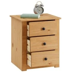 Nachttisch CANCUN Aus Kiefer Mit 3 Schubladen -Möbelhaus 91414 2