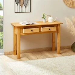 Konsolentisch CANCUN Kiefer Massiv Mit 2 Schubladen -Möbelhaus 91416 A0 3N