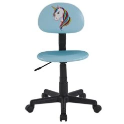 Drehstuhl UNICORN Für Kinder, Höhenverstellbar, Kunstleder In Hellblau -Möbelhaus 93075 3