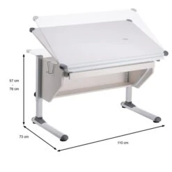 Kinderschreibtisch PHILIPP Neigbar Und Höhenverstellbar, Weiß -Möbelhaus 93687 4