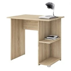 Schreibtisch KUBA In Sonoma Eiche Mit 2 Ablagen