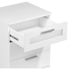 Nachttisch MARY Weiß Mit Glaseinsatz -Möbelhaus 93756 2