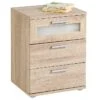 Nachttisch MARY Sonoma Eiche Mit 3 Schubladen 1 Nachttisch MARY Sonoma Eiche Mit 3 Schubladen -Möbelhaus 93757 0