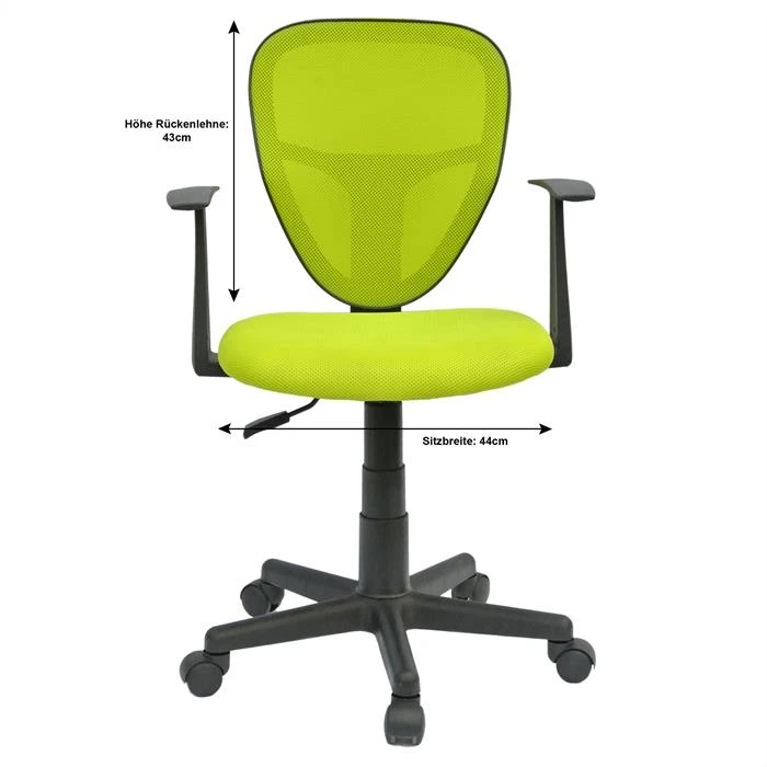 Kinderdrehstuhl STUDIO In Grün Mit Armlehnen 7 Kinderdrehstuhl STUDIO In Grün Mit Armlehnen – Bild 5