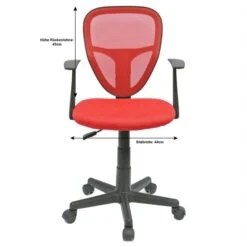 Kinderdrehstuhl STUDIO In Rot Mit Armlehnen -Möbelhaus 93963 4