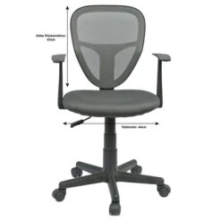 Kinderdrehstuhl STUDIO In Grau Mit Armlehnen -Möbelhaus 93964 4