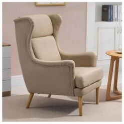 Ohrensessel GRONINGEN In Beige, Stoffbezug 12 Ohrensessel GRONINGEN In Beige, Stoffbezug -Möbelhaus 93997 4