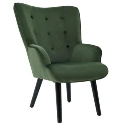 Polstersessel LIGERO Samtbezug In Grün