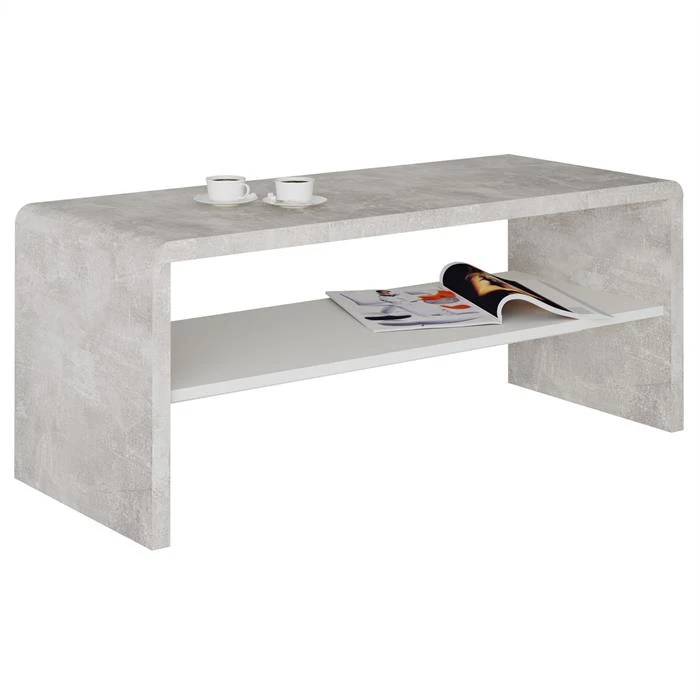 Couchtisch LENNI In Betonoptik / Weiß 3 Couchtisch LENNI In Betonoptik / Weiß