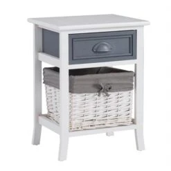 Nachttisch FLORENZ Weiß Mit 1 Schublade