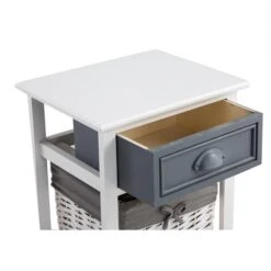 Nachttisch FLORENZ Weiß Mit 1 Schublade -Möbelhaus 94103 3