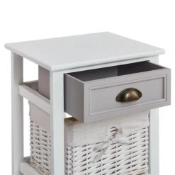 Nachttisch TOSCANA Weiß Mit Schublade -Möbelhaus 94106 4