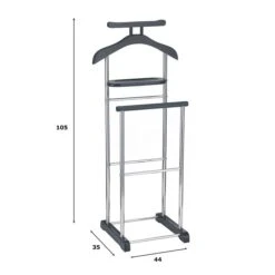 Herrendiener MUMBAI, In Schwarz/chrom Mit Ablage 7 Herrendiener MUMBAI, In Schwarz/chrom Mit Ablage -Möbelhaus 94130 2