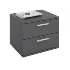 Nachttisch MAXIMA In Grau Mit 2 Schubladen