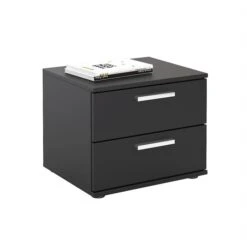 Nachttisch MAXIMA In Schwarz Mit 2 Schubladen