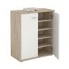 Schuhschrank LENNIS 2 Türen In Sonoma Eiche/weiß -Möbelhaus 94285 1
