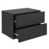 Wandregal Nachtschrank ANNI Mit 2 Schubladen In Schwarz -Möbelhaus 94496 0