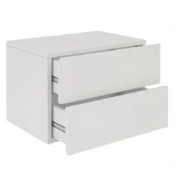 Wandregal Nachtschrank ANNI Mit 2 Schubladen In Weiß